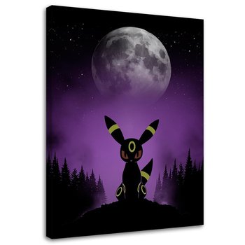 Obraz na płótnie Canvas FEEBY, Pokemon przy świetle księżyca, 70x100 cm - Feeby