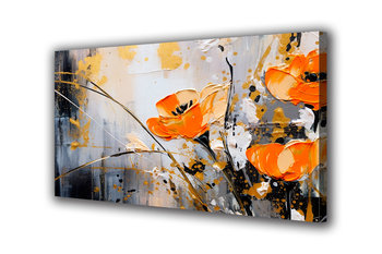 Obraz na płótnie canvas kwiaty sztuka złoto o 70x50cm - Obraz na płótnie