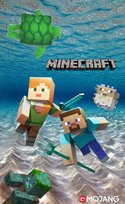 Obraz Na Płótnie CANVAS poster Minecraft World Maxi Steve &Alex 50x70 cm Atram