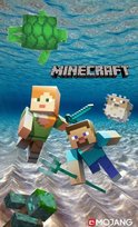 Obraz Na Płótnie CANVAS poster Minecraft World Maxi Steve &Alex 70x100 cm Atram