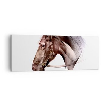 Obraz na płótnie - Co za wdzięk - 140x50cm - Zwierzęta Głowa Konia Koń - Nowoczesny Canvas obraz do salonu do sypialni ARTTOR - ARTTOR