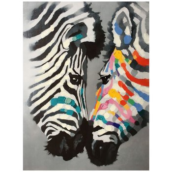 Obraz na płótnie Colored Zebra 60x80 - Legendarte