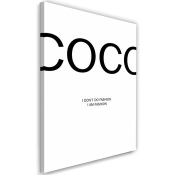 Obraz na płótnie, cytat Coco Chanel, 80x120 cm - Caro
