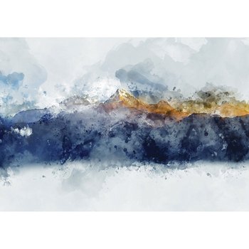 Obraz na płótnie DEKORIA Golden Mountains, granatowo-biały, 50x35 cm - Dekoria