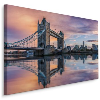 Obraz na Płótnie Do Biura PANORAMA Londynu Widok 3D Architektura 90cm x 60cm - Muralo