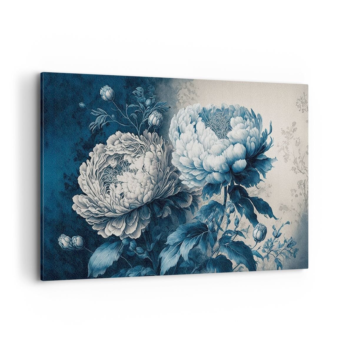 Obraz na płótnie - Dobrana para - 120x80cm - Kwiaty Klasyczny Rokoko ...