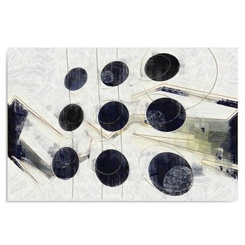 Obraz na płótnie FEEBY, Abstrakcja czarno białe kule 50x40 - Caro