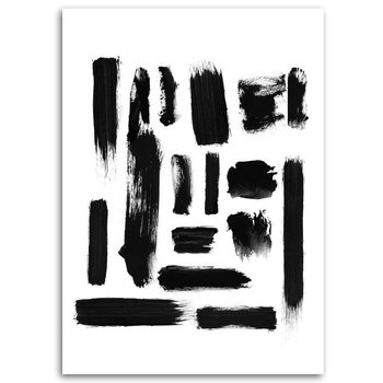 Obraz na płótnie FEEBY, Abstrakcja Czarno Biały 70x100 - Feeby