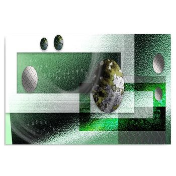 Obraz na płótnie FEEBY, Abstrakcja Kule Zielony 50x40 - Caro
