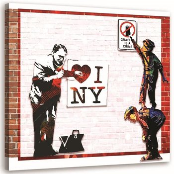 Obraz na płótnie FEEBY, Banksy - I love New York 50x50 - Feeby