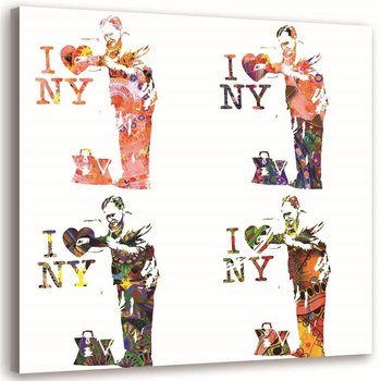 Obraz na płótnie FEEBY, Banksy - I love New York 60x60 - Feeby