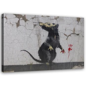 Obraz na płótnie FEEBY, Banksy Łapa szczura 90x60 - Feeby