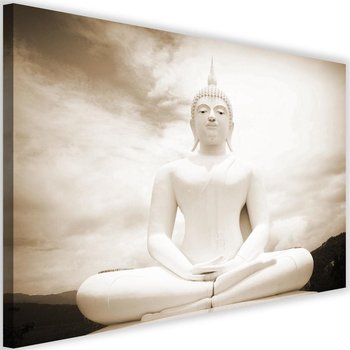 Obraz na płótnie FEEBY, Biały Buddha spa 90x60 - Caro
