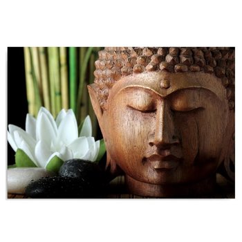 Obraz na płótnie FEEBY, Buddha Bambus zen kwiat 120x80 - Caro