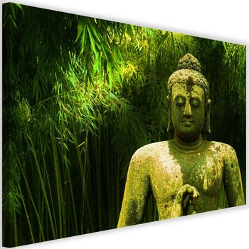 Obraz na płótnie FEEBY, Buddha Zielony bambus liście 60x40 - Caro