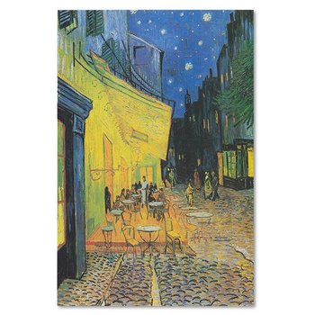 Obraz na płótnie FEEBY Canvas, Reprodukcja obrazu V. van Gogha: Taras kawiarni w nocy, 50x70 cm - Feeby