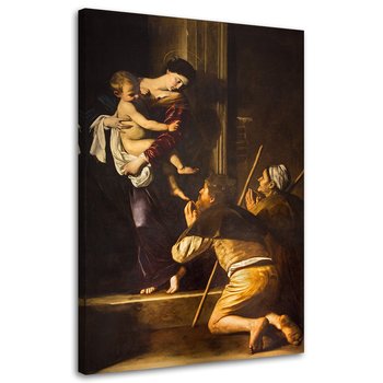 Obraz na płótnie FEEBY, Caravaggio Madonna z Loreto i pielgrzymi Rzym 80x120 - Feeby