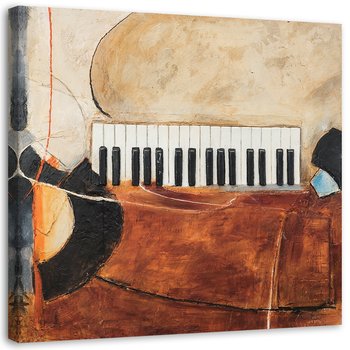 Obraz na płótnie FEEBY, Klawisze pianina abstrakcja 30x30 - Feeby
