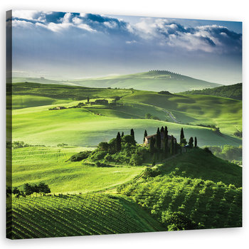 Obraz na płótnie FEEBY, Krajobraz Toskania Zielony 30x30 - Feeby