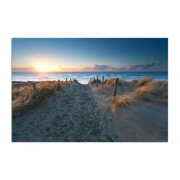 Obraz na płótnie FEEBY, Morze piasek zachód słońca 100x70 - Caro