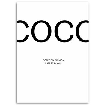 Obraz na płótnie FEEBY, Napis Coco Chanel Moda 70x100 - Feeby