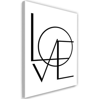 Obraz na płótnie FEEBY, Napis Typografia Love 40x60 - Caro
