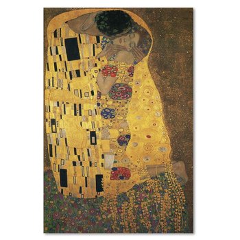 Obraz na płótnie FEEBY, REPRODUKCJA Gustav Klimt - Pocałunek 50x70 - Feeby