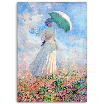 Obraz na płótnie FEEBY, REPRODUKCJA Kobieta z parasolem - C.Monet, 80x120 - Feeby