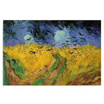 Obraz na płótnie FEEBY, REPRODUKCJA Pole pszenicy z krukami V. Gogh 50x70 - Feeby