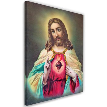 Obraz na płótnie FEEBY, REPRODUKCJA Serce Jezusa 40x60 - Caro