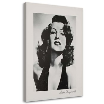 Obraz na płótnie FEEBY, Rita Hayworth - czarno biały portret 40x60 - Feeby