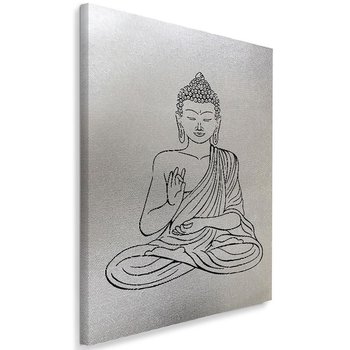 Obraz na płótnie FEEBY, Srebrny Buddha Zen Spa 50x70 - Caro