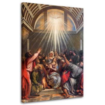 Obraz na płótnie FEEBY, Zesłanie Ducha Świętego Tycjan Wenecja 70x100 - Feeby