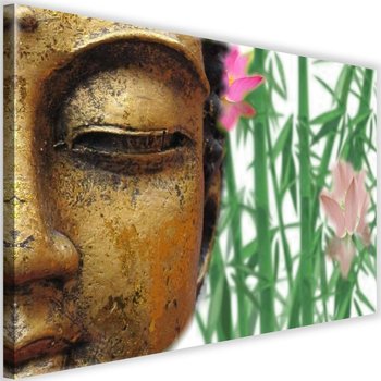 Obraz na płótnie FEEBY, Złoty Buddha, bambus ZEN SPA 60x40 - Caro