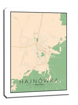 Obraz na płótnie, GALERIA PLAKATU, Hajnówka mapa kolorowa, 61x91,5 cm - Galeria Plakatu