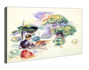 Obraz na płótnie, GALERIA PLAKATU, Landscape with a Girl, Auguste Renoir, 90x60 cm - Galeria Plakatu