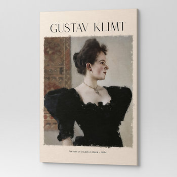 Obraz Na Płótnie Gustav Klimt Dama W Czerni Rep00007 50X70 - Wave Print