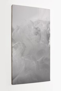 Obraz na płótnie HOMEPRINT, abstrakcyjny obraz szarej farby na białym tle 60x120 cm - HOMEPRINT