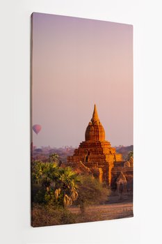 Obraz na płótnie HOMEPRINT Birma, Królestwo Paganu, Bagan, Myanmar Balony na niebie 50x100 cm - HOMEPRINT