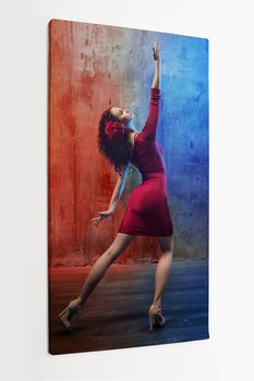 obraz na płótnie HOMEPRINT, brunetka w tanecznej pozie, taniec, Hiszpania 60x120 cm - HOMEPRINT
