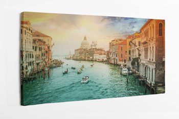 Obraz na płótnie HOMEPRINT, kanał, gondole, Canal Grande, Wenecja, Włochy 120x50 cm - HOMEPRINT