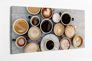 Obraz na płótnie HOMEPRINT, kawa, kawiarnia, filiżanki kawy 100x50 cm - HOMEPRINT