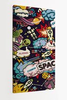 Obraz na płótnie HOMEPRINT kosmos, kosmici, kreskówka, dla nastolatka 60x120 cm