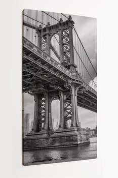 Obraz na płótnie HOMEPRINT, most Manhattan, Nowy Jork, widok w górę, USA 50x100 cm - HOMEPRINT