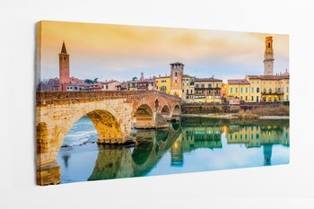 Obraz na płótnie HOMEPRINT, most, Ponte di Pietra, Werona, Włochy 120x60 cm - HOMEPRINT