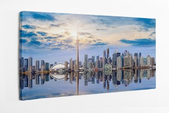 Obraz na płótnie HOMEPRINT, panorama, wieżowce, miasto, Toronto, Kanada 100x50 cm - HOMEPRINT