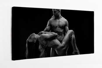 Obraz na płótnie HOMEPRINT, para, nagie ciało, kobieta, mężczyzna, nagość zakryta 140x70 cm - HOMEPRINT