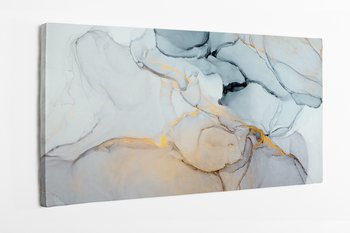 Obraz na płótnie HOMEPRINT, piękny, naturalny niebiesko-złoty marmur 100x50 cm - HOMEPRINT