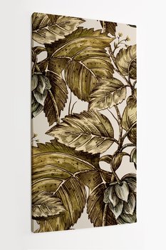 Obraz na płótnie HOMEPRINT, roślina pnąca, bluszcz, chmiel, rycina, wzór 50x100 cm - HOMEPRINT