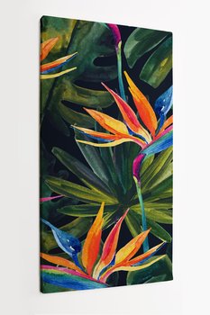 Obraz na płótnie HOMEPRINT, strelicja królewska, kwiaty tropikalne 50x100 cm - HOMEPRINT